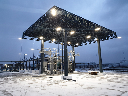 Освещение объекта нефтегазовой компании в г. Омск